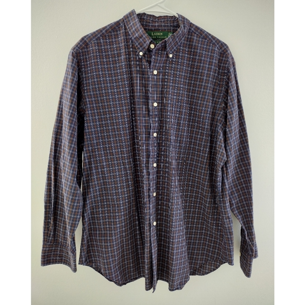 Mens Lauren Ralph Lauren Button Down Long Sleeve Shirt size 16 1/2